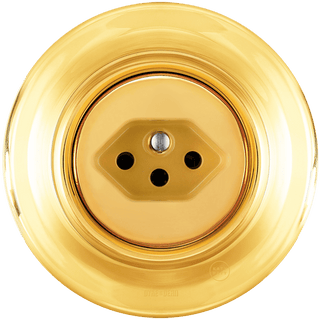 PORCELAIN WALL MOUNTED SWISS SOCKET GOLD - DYKE & DEAN