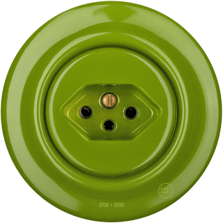 PORCELAIN WALL MOUNTED SWISS SOCKET GREEN - DYKE & DEAN