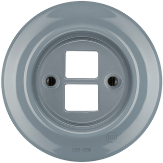 PORCELAIN WALL SOCKET ASH GREY PC/USB - DYKE & DEAN