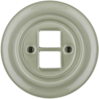 PORCELAIN WALL SOCKET GREY GREEN PC/USB - DYKE & DEAN