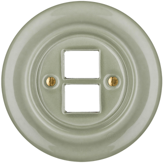PORCELAIN WALL SOCKET GREY GREEN PC/USB - DYKE & DEAN