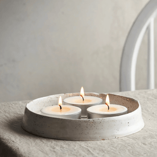 SANDALWOOD & CEDAR MAXI LAMORNA TEALIGHT CANDLES - DYKE & DEAN