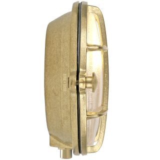 SMALL ROUND BRASS BULKHEAD LAMP - DYKE & DEAN