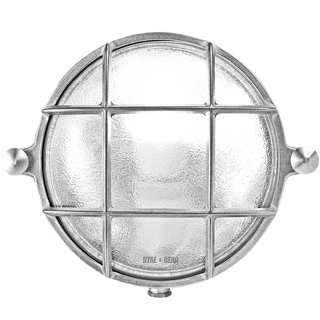 SMALL ROUND NICKEL BULKHEAD LAMP - DYKE & DEAN