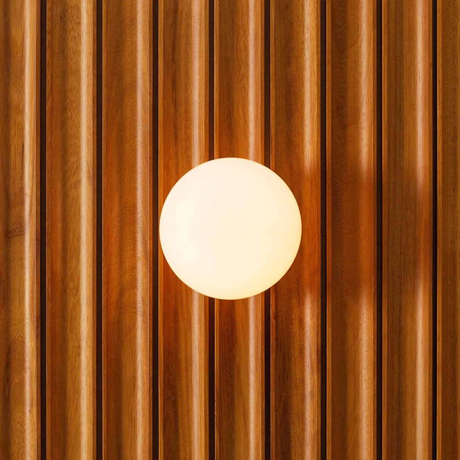 SPHERE LAMP BRASS BASE 200mm - DYKE & DEAN