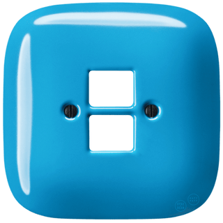 SQUARE PORCELAIN WALL SOCKET AZURE PC/USB - DYKE & DEAN
