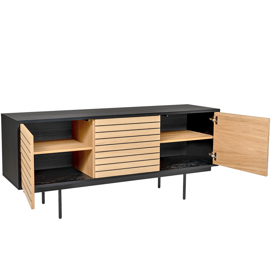 STRIPE BLACK SIDEBOARD OAK - DYKE & DEAN