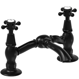 SURFACE MOUNTED TWIN BRIDGE VICTORIAN TAPS - DYKE & DEAN