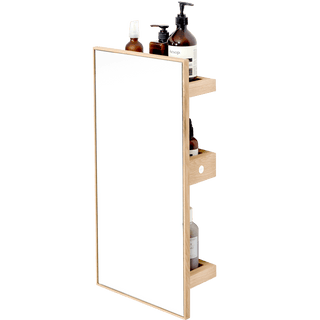 THREE TRAY MIRROR SLIMLINE NATURAL OAK - DYKE & DEAN