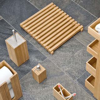 TISSUE BOX CUBE MEZZA NATURAL OAK - DYKE & DEAN
