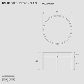 TOLIX T37 ROUND TABLE - DYKE & DEAN