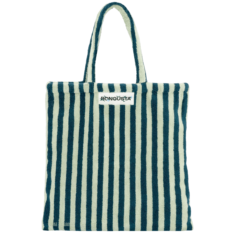 TOWEL FABRIC TOTE BAG GREEN - DYKE & DEAN