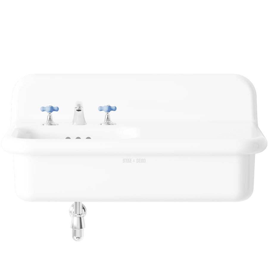 TRUE LITE CERAMIC MOUNTED LARGE SINK WHITE - DYKE & DEAN