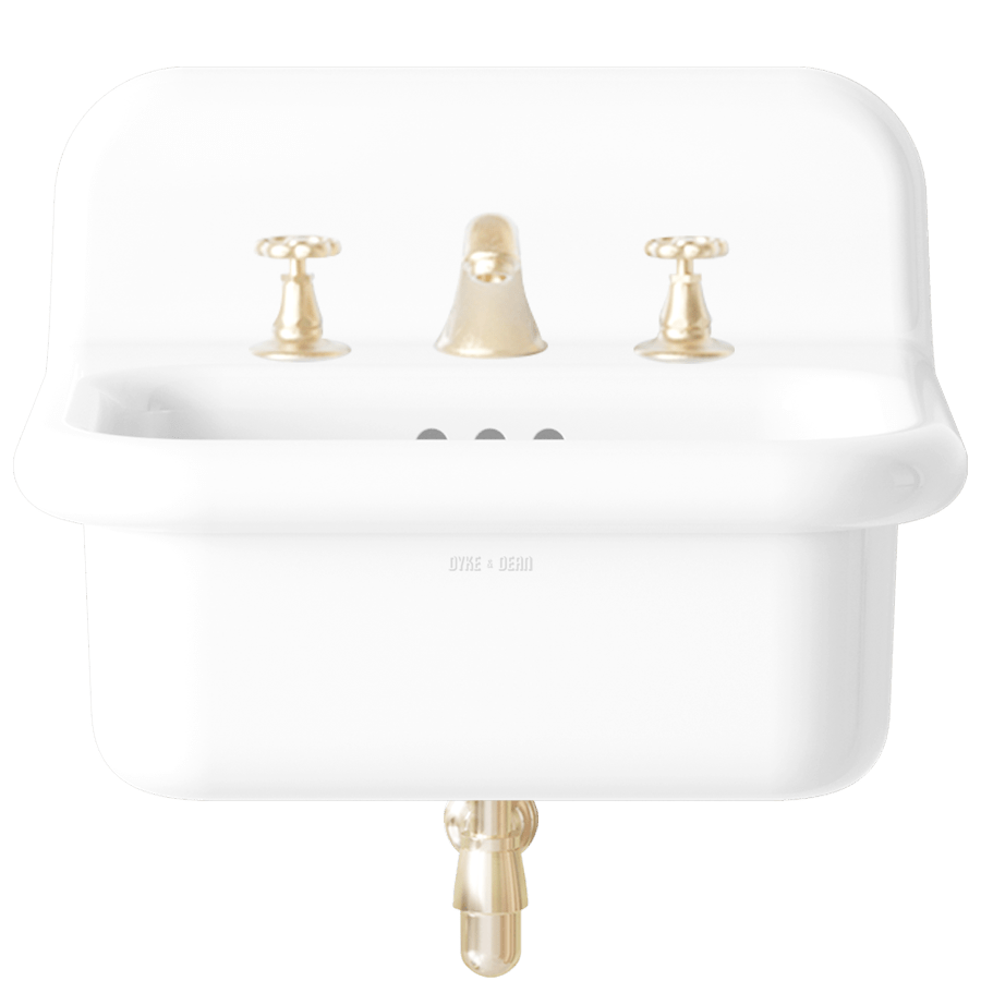 TRUE LITE CERAMIC MOUNTED SMALL SINK WHITE - DYKE & DEAN