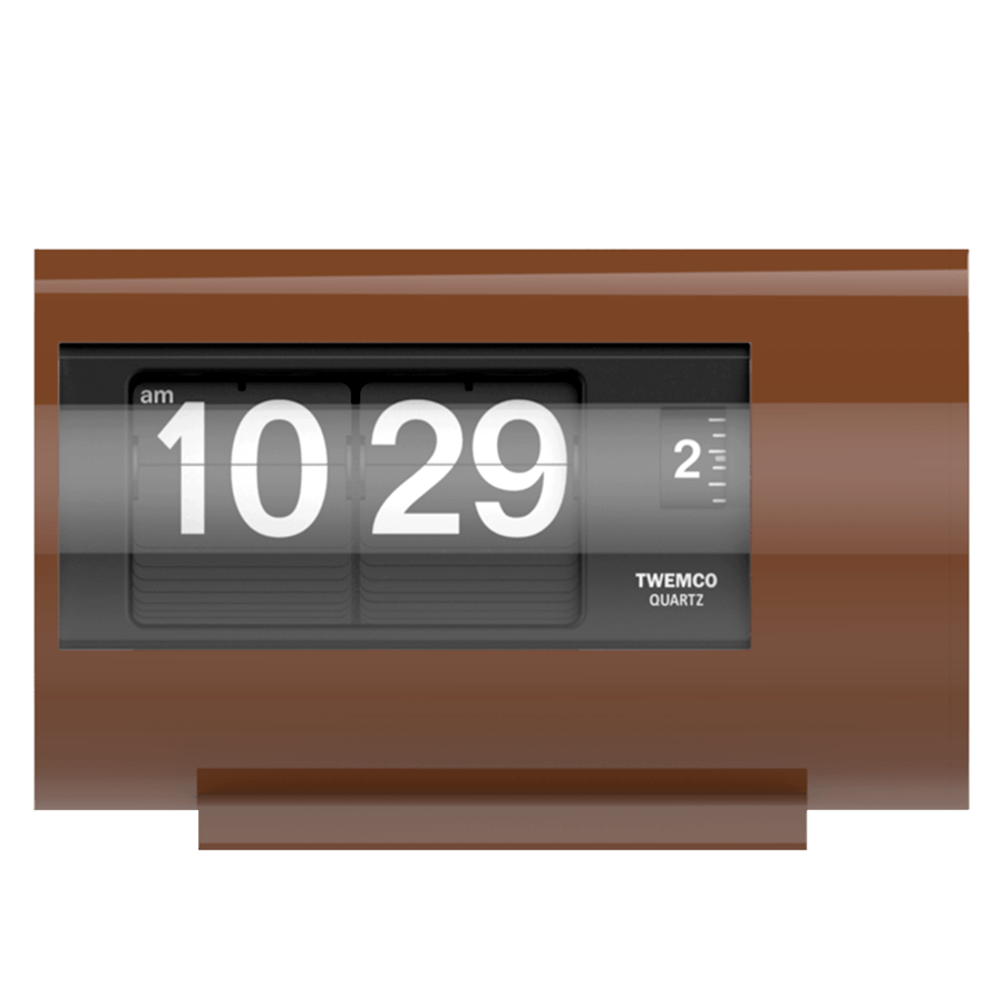 TWEMCO TABLE FLIP CLOCK AP-28 BROWN - DYKE & DEAN