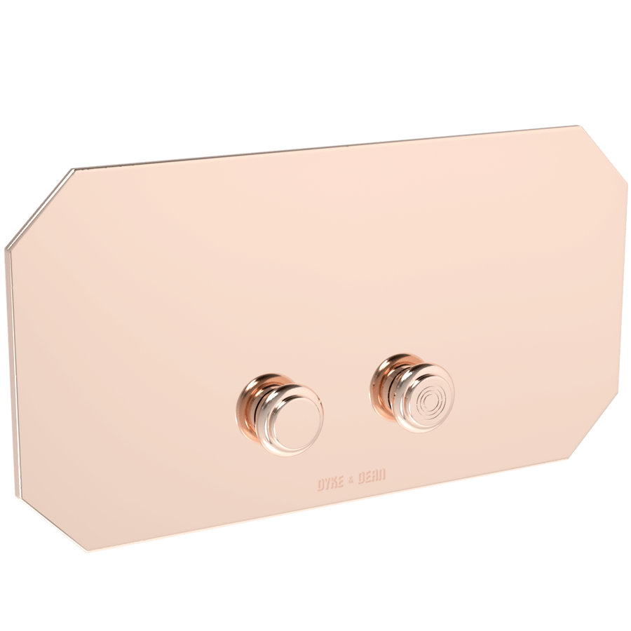 45° DEGREE CORNERS TOILET FLUSH PLATE COPPER - DYKE & DEAN