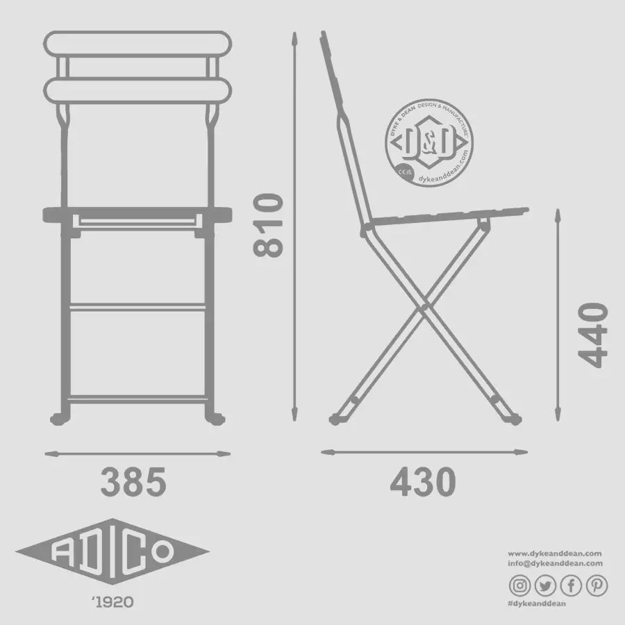 ADICO 403 FOLDING CHAIR MAHOGANY - DYKE & DEAN