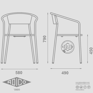 ADICO ANDLUZA STACKING CHAIR WOOD - DYKE & DEAN