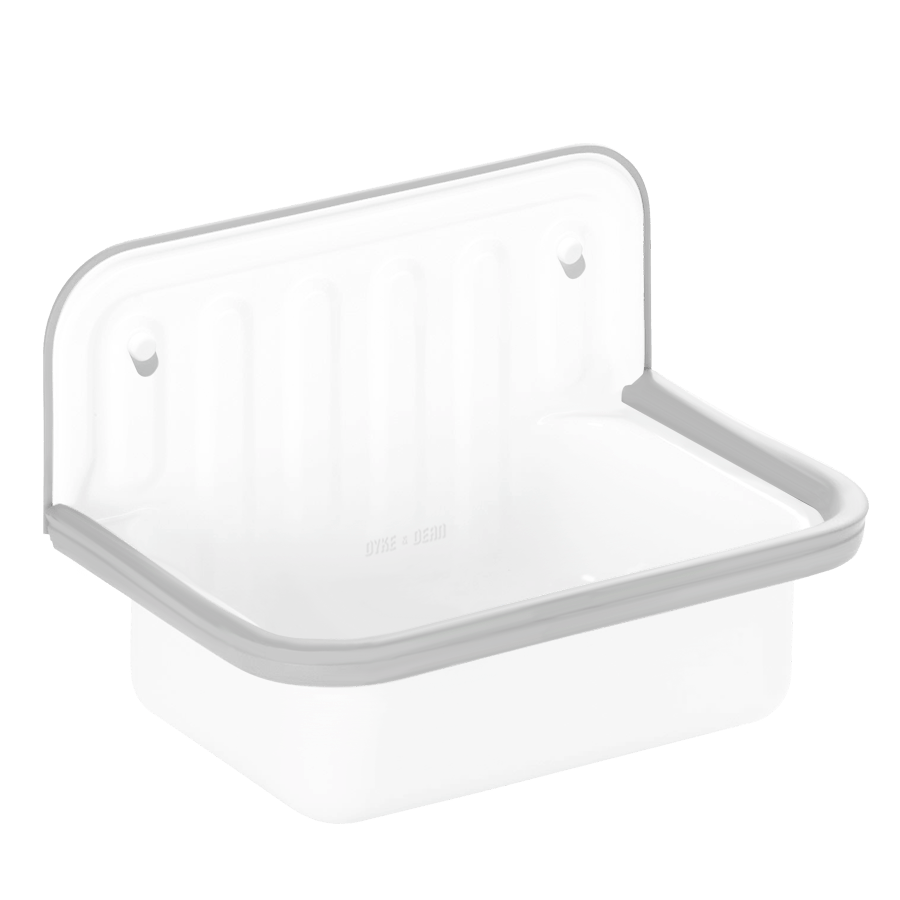 ALAPE SMALL ENAMEL BUCKET SINK GREY RIM - DYKE & DEAN