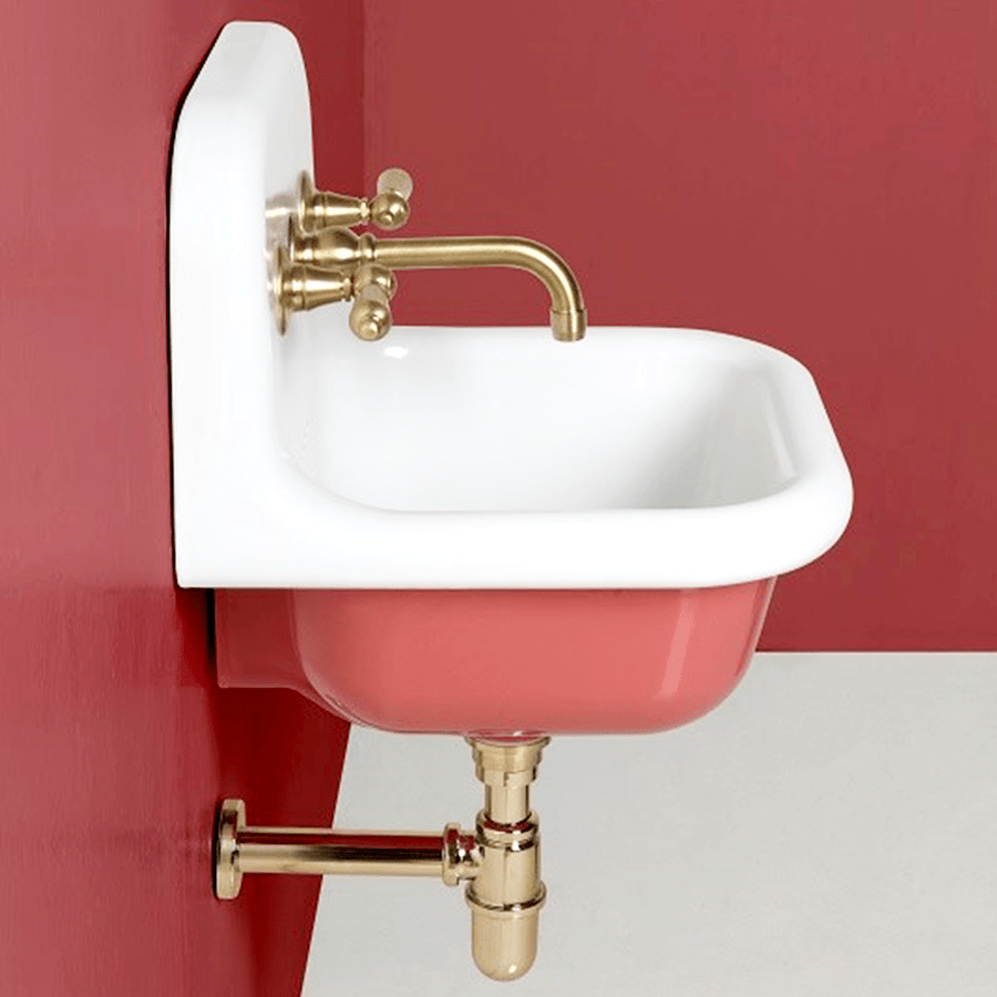 BASIN DROP ARM METAL LEVER HANDLE TAPS - DYKE & DEAN