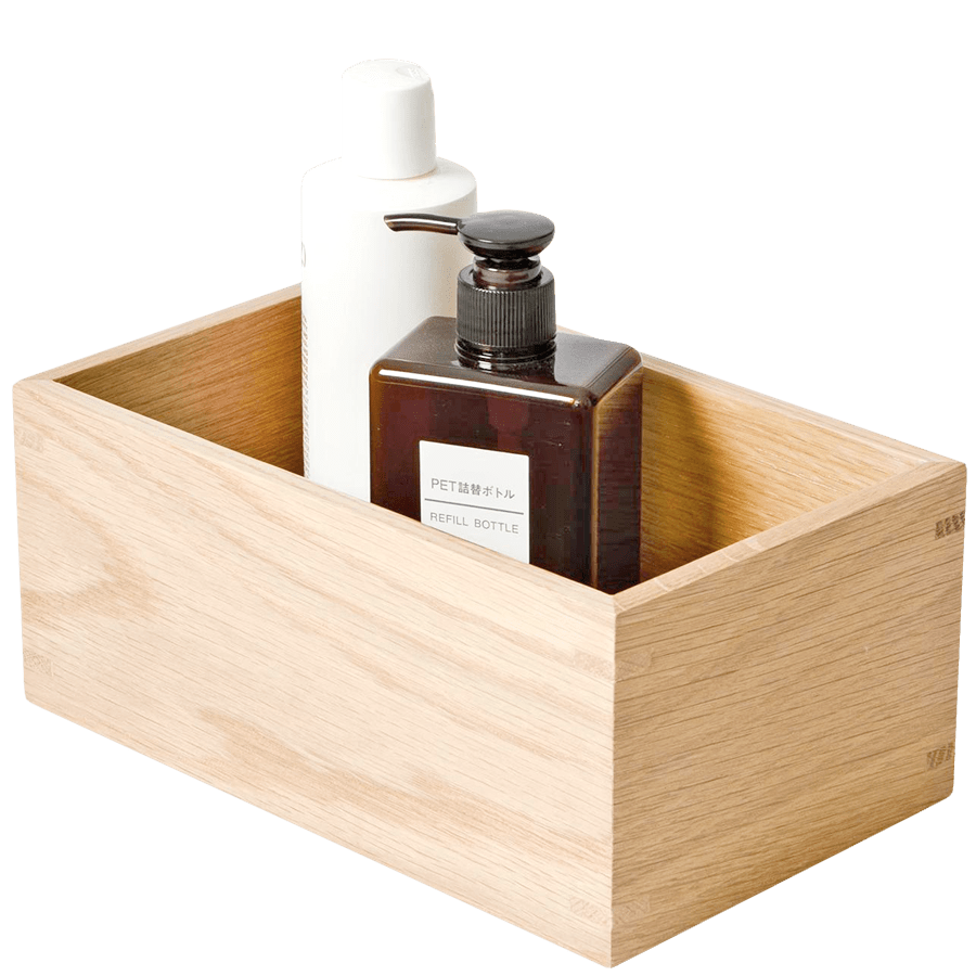 BATHROOM STORAGE BOX IN NATURAL OAK - DYKE & DEAN