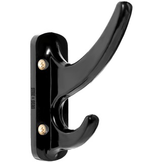 BLACK BAKELITE DOUBLE WALL COAT HOOK - DYKE & DEAN