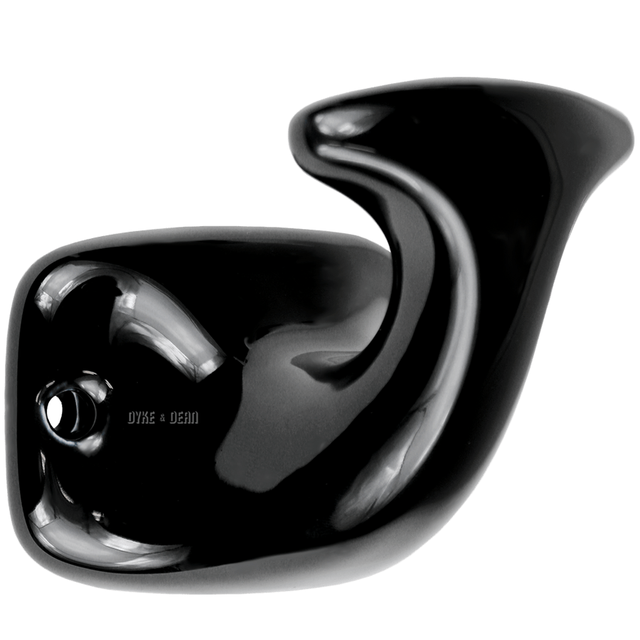 BLACK PORCELAIN ROBE HOOK - BATHROOM - DYKE & DEAN  - Homewares | Lighting | Modern Home Furnishings