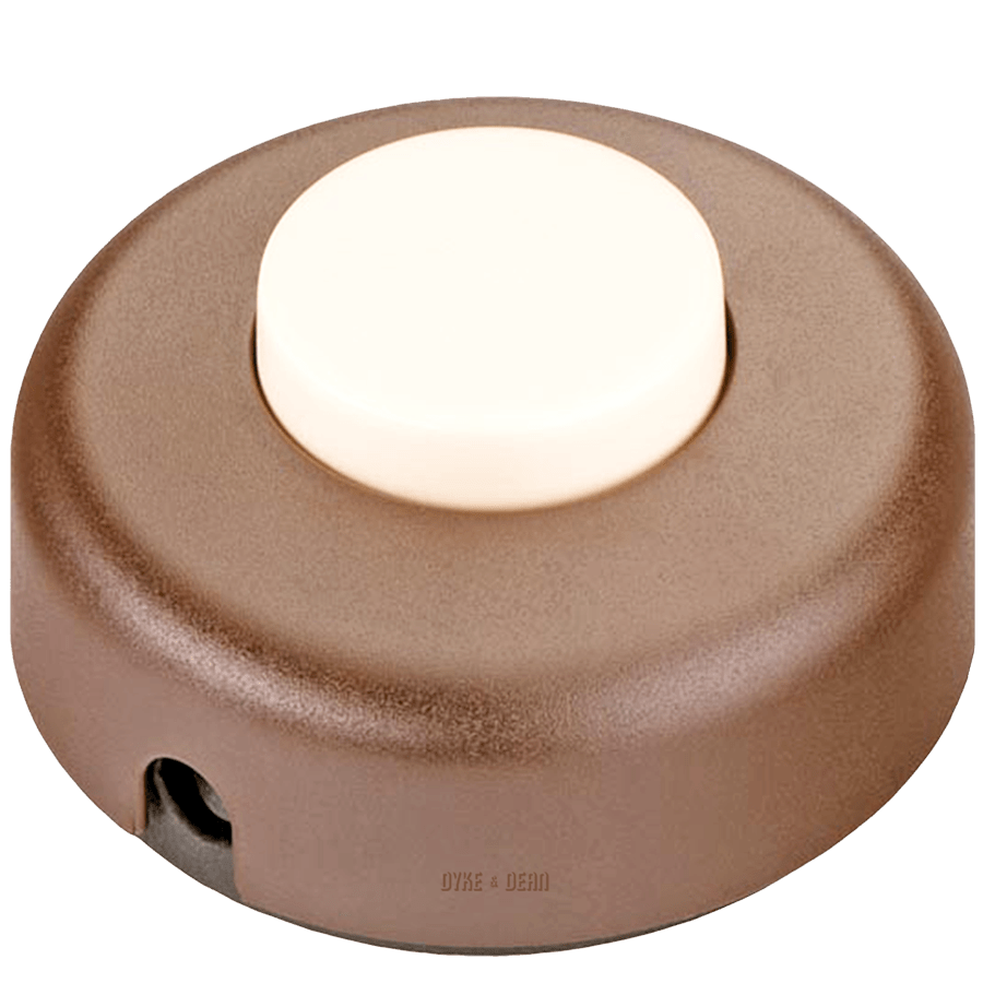 BROWN FOOT INLINE LAMP LIGHT SWITCH - DYKE & DEAN