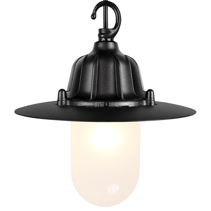 CAST SHADE LANTERN BLACK FROSTED - DYKE & DEAN