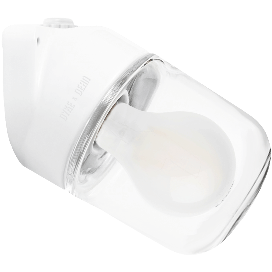 CERAMIC ANGLED WALL LIGHT CLEAR E27 - DYKE & DEAN