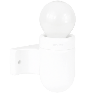 CERAMIC DROP ARM WALL FITTING WHITE - DYKE & DEAN