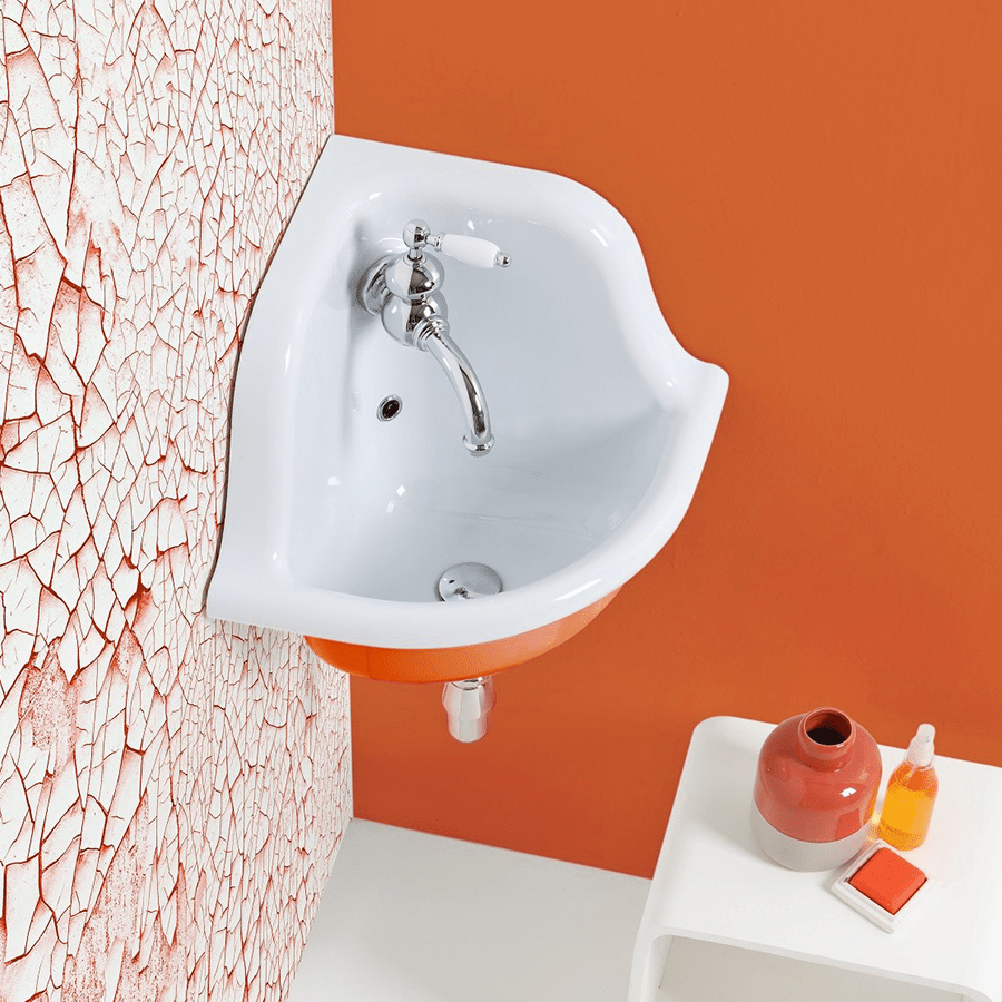 CERAMIC MOUNTED CORNER SINK - DYKE & DEAN