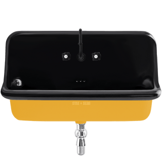 CERAMIC MOUNTED LARGE SINK WITH COLOUR OPTIONS - DYKE & DEAN