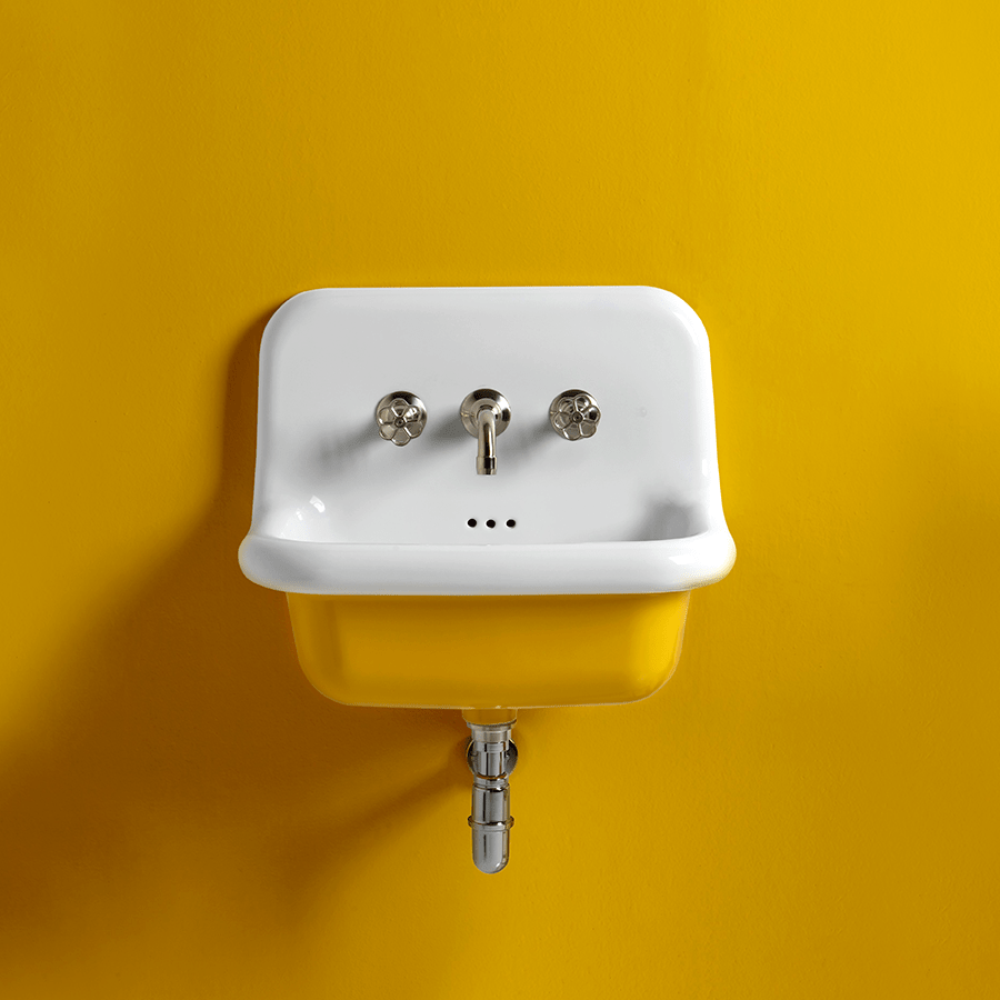 CERAMIC MOUNTED MEDIUM SINK WHITE - DYKE & DEAN