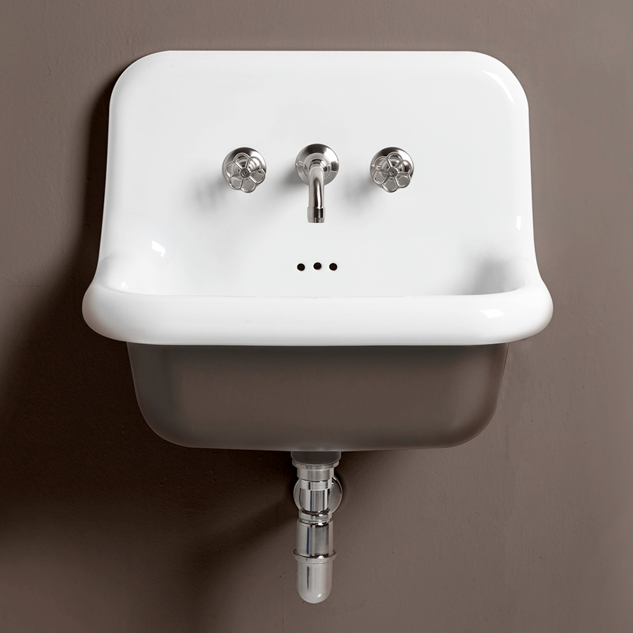 CERAMIC MOUNTED MEDIUM SINK WHITE - DYKE & DEAN