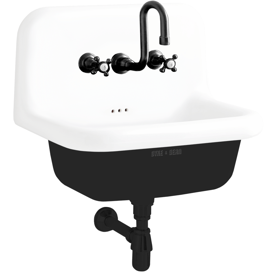 CERAMIC MOUNTED MEDIUM SINK WHITE - DYKE & DEAN