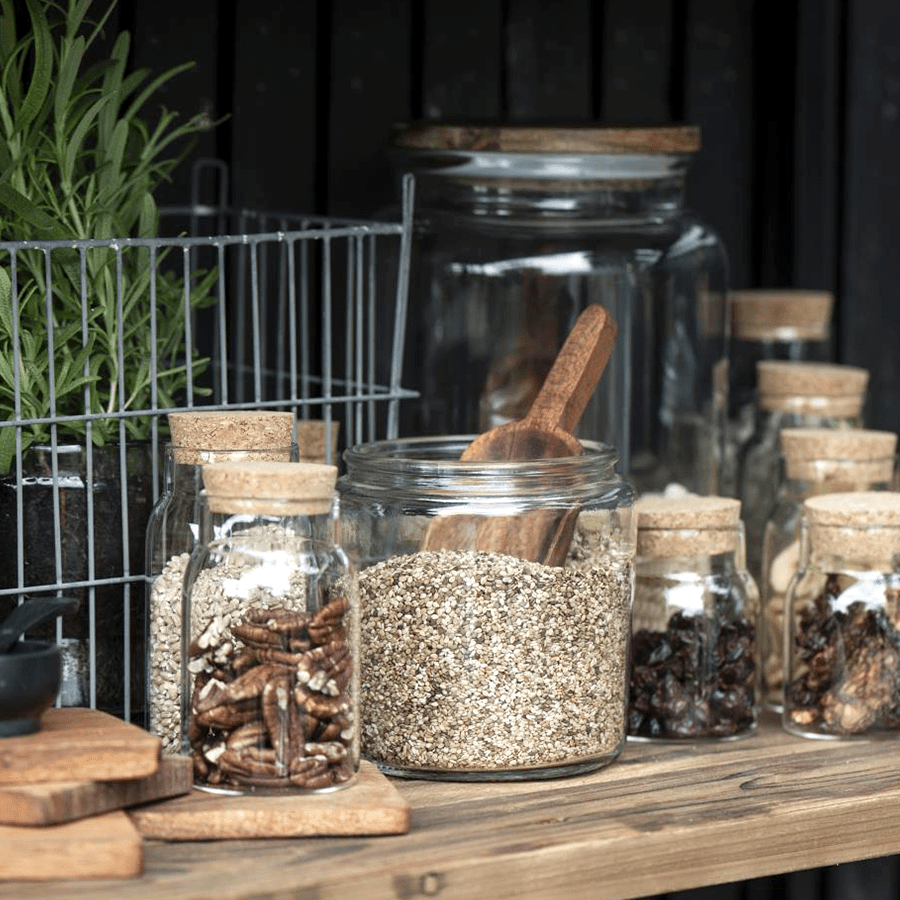 CORK GLASS STORAGE JAR 150ML - DYKE & DEAN