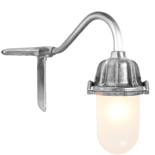CORNER SWAN NECK LANTERN FROSTED GLASS - DYKE & DEAN