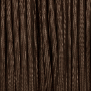 DARK BROWN ROUND FABRIC CABLE - DYKE & DEAN