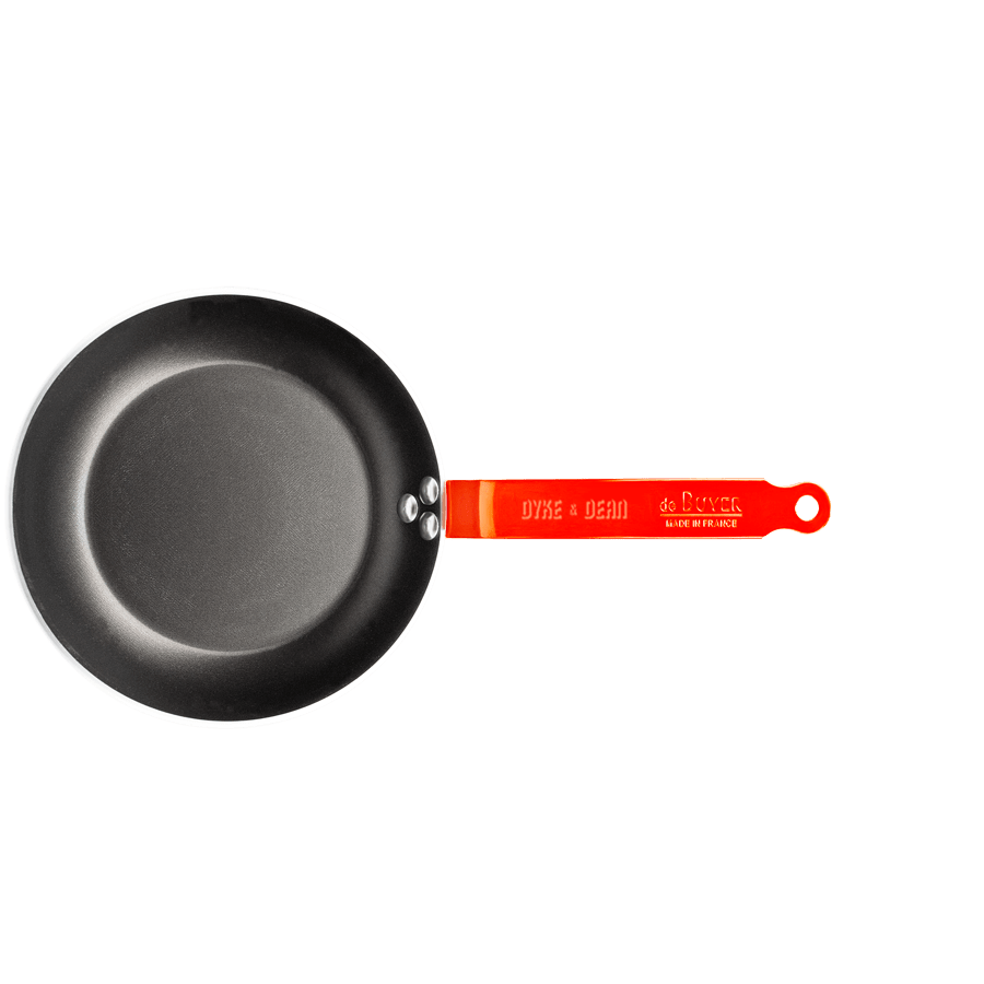 DE BUYER CHOC FRYING PANS RED HANDLES - DYKE & DEAN