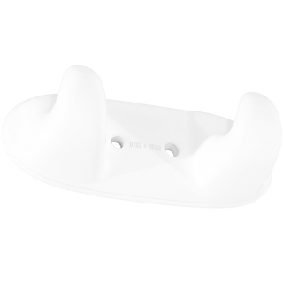 DOUBLE PORCELAIN HOOK PLATE WHITE - DYKE & DEAN