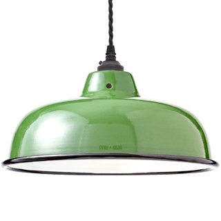 ENAMEL GREEN NECK VENT SHADE - DYKE & DEAN