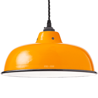 ENAMEL ORANGE NECK VENT SHADE - DYKE & DEAN