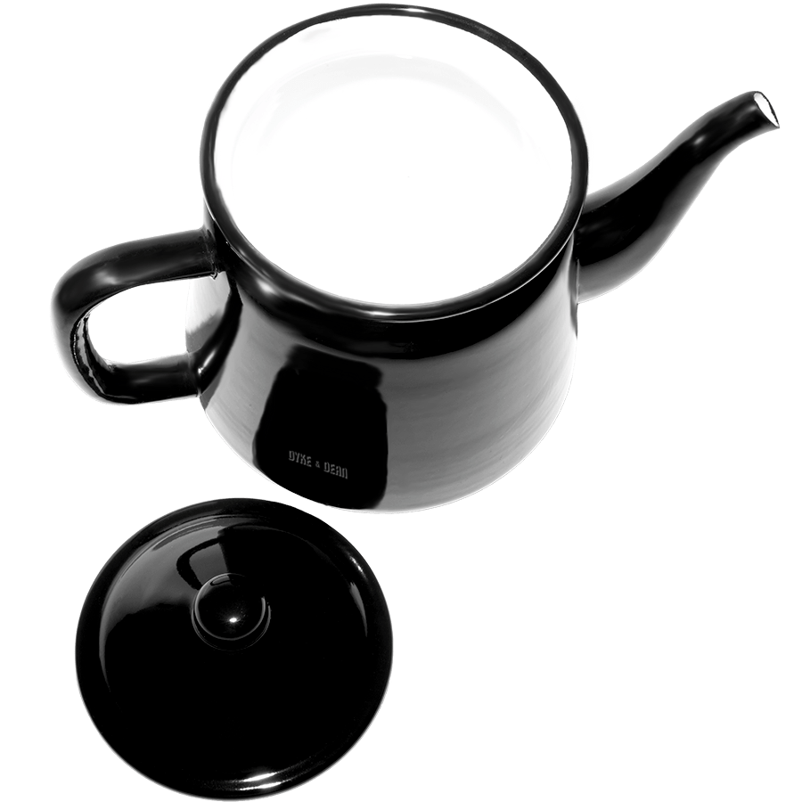 ENAMEL TEAPOT BLACK - DYKE & DEAN