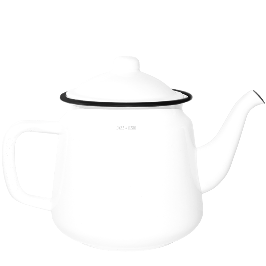 ENAMEL TEAPOT WHITE - DYKE & DEAN