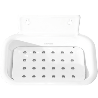 ENAMEL WALL MOUNTED SOAP DISH - DYKE & DEAN