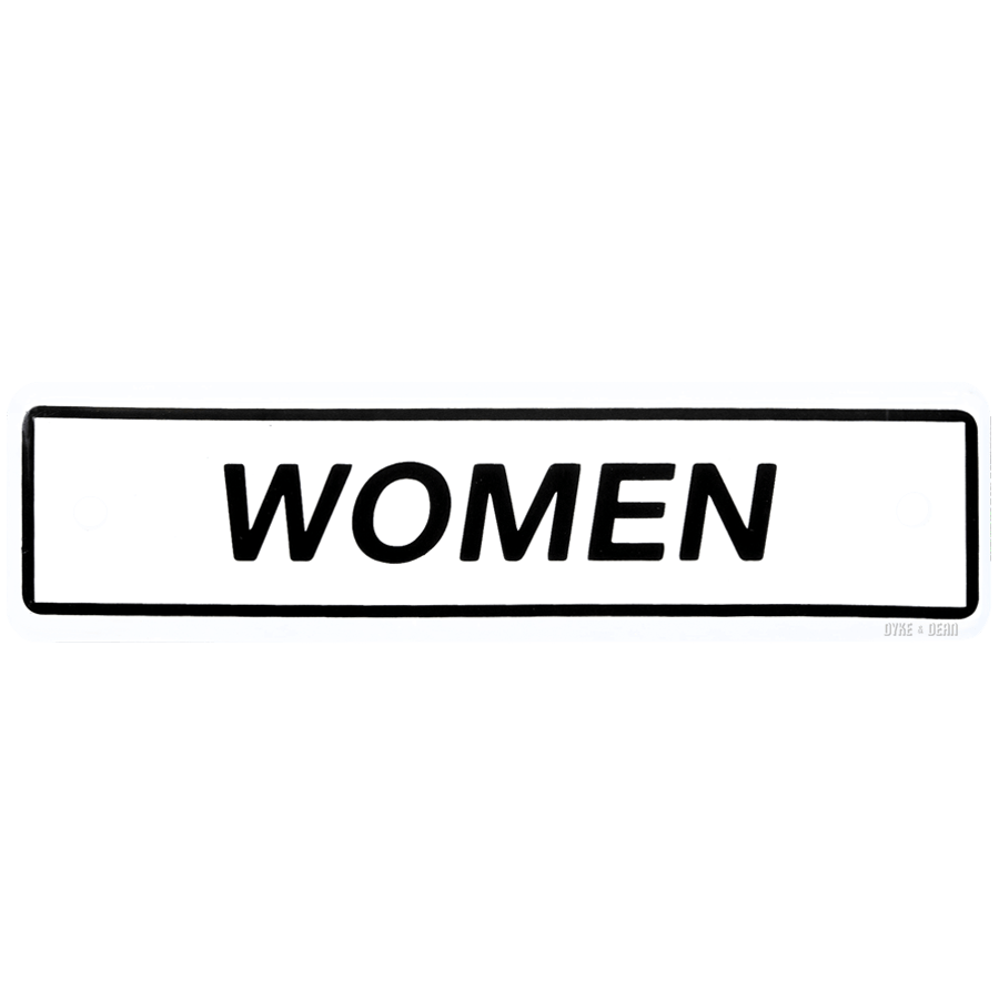 ENAMEL WOMEN SIGN - DYKE & DEAN