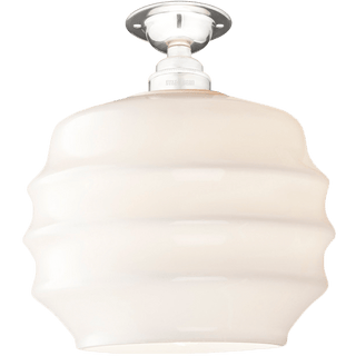 FIXED OPAL RIPPLE GLASS SHADE MEDIUM - DYKE & DEAN