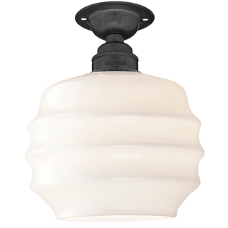 FIXED OPAL RIPPLE GLASS SHADE SMALL - DYKE & DEAN