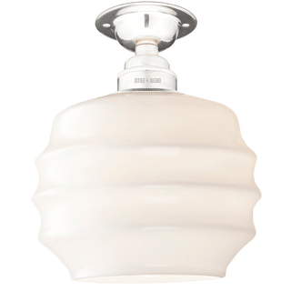 FIXED OPAL RIPPLE GLASS SHADE SMALL - DYKE & DEAN